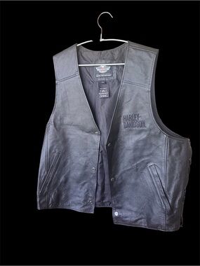 Harley-Davidson Black Leather Biker Vest